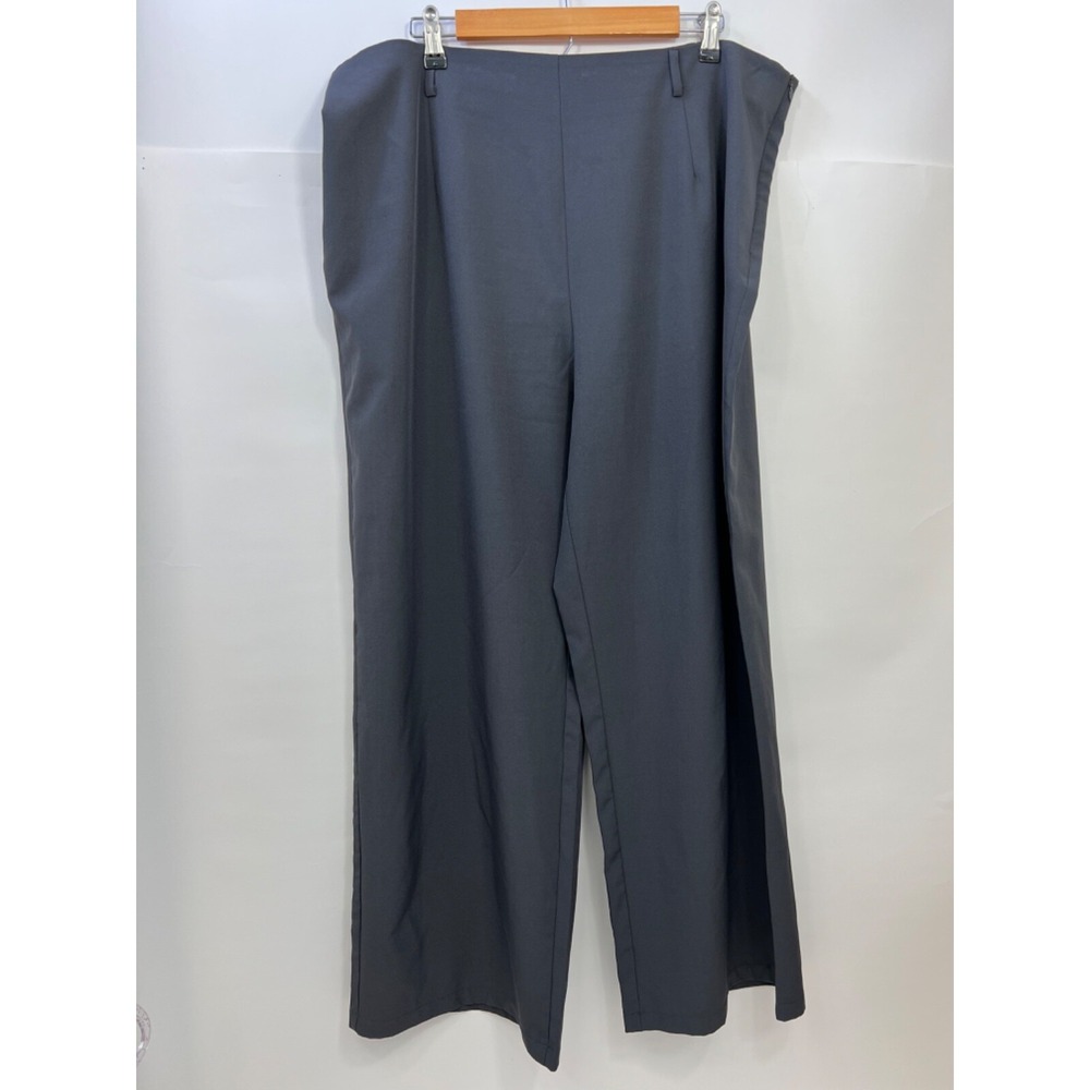 Shein Curve Black Wide Leg Pants Lightweight Comfy Side Zip Womens Size 2XL